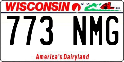 WI license plate 773NMG