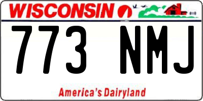 WI license plate 773NMJ