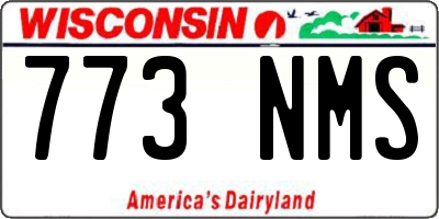WI license plate 773NMS