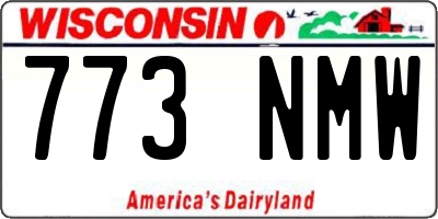 WI license plate 773NMW