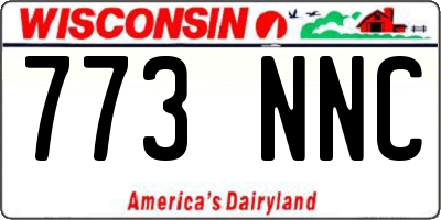 WI license plate 773NNC
