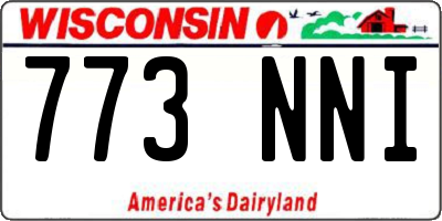 WI license plate 773NNI