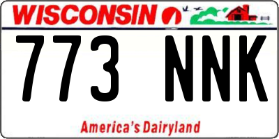 WI license plate 773NNK