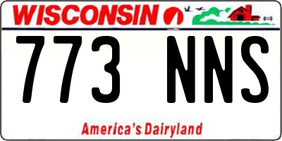 WI license plate 773NNS