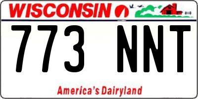 WI license plate 773NNT