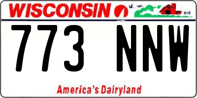 WI license plate 773NNW