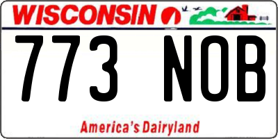 WI license plate 773NOB