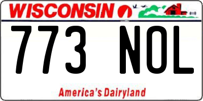 WI license plate 773NOL