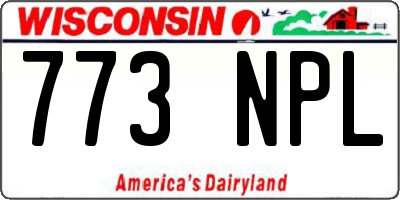 WI license plate 773NPL