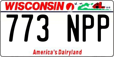 WI license plate 773NPP