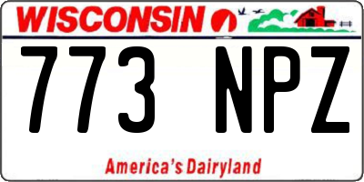 WI license plate 773NPZ