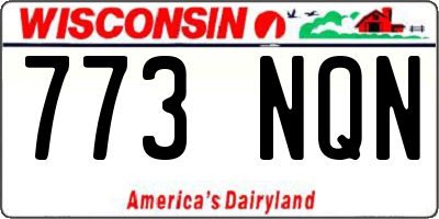 WI license plate 773NQN
