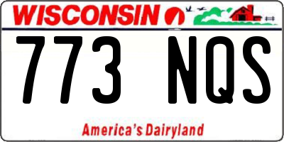 WI license plate 773NQS