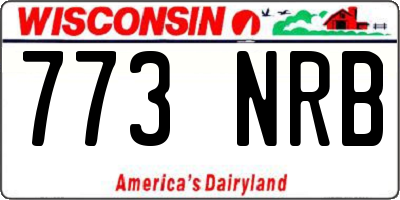 WI license plate 773NRB