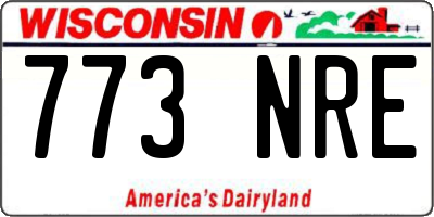 WI license plate 773NRE