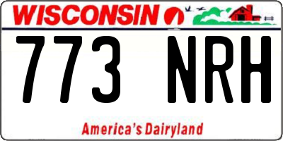 WI license plate 773NRH