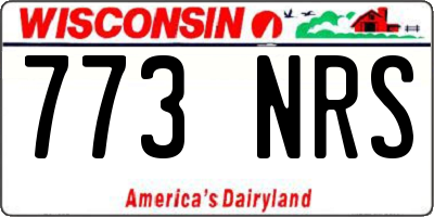 WI license plate 773NRS