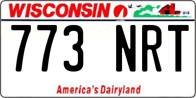 WI license plate 773NRT