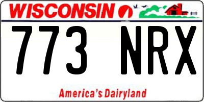 WI license plate 773NRX