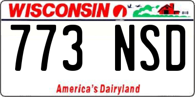 WI license plate 773NSD