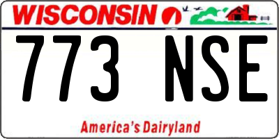 WI license plate 773NSE