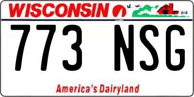 WI license plate 773NSG