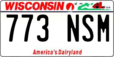 WI license plate 773NSM