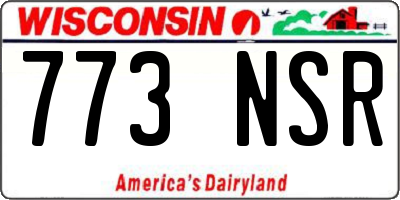 WI license plate 773NSR