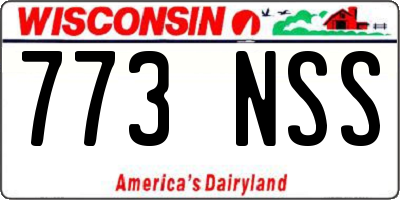 WI license plate 773NSS