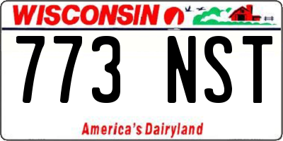 WI license plate 773NST