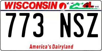 WI license plate 773NSZ