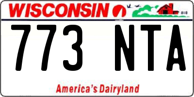 WI license plate 773NTA