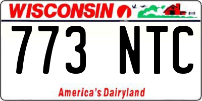 WI license plate 773NTC
