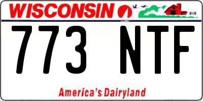 WI license plate 773NTF
