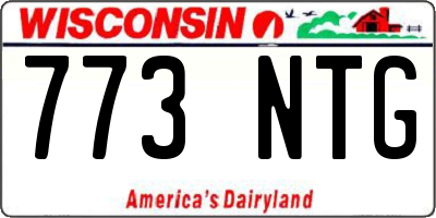 WI license plate 773NTG