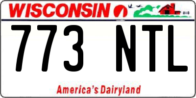 WI license plate 773NTL