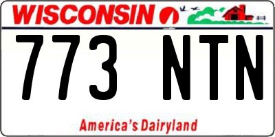 WI license plate 773NTN