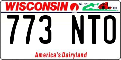 WI license plate 773NTO
