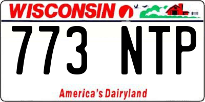WI license plate 773NTP