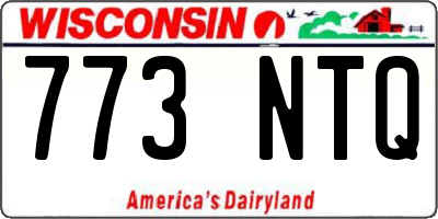 WI license plate 773NTQ