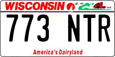 WI license plate 773NTR