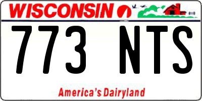 WI license plate 773NTS