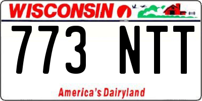 WI license plate 773NTT