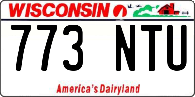 WI license plate 773NTU