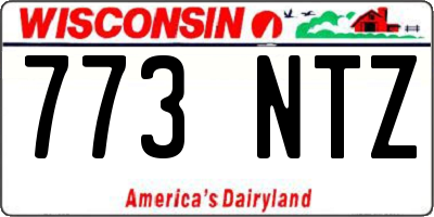 WI license plate 773NTZ