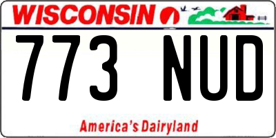WI license plate 773NUD