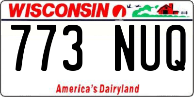 WI license plate 773NUQ
