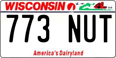 WI license plate 773NUT