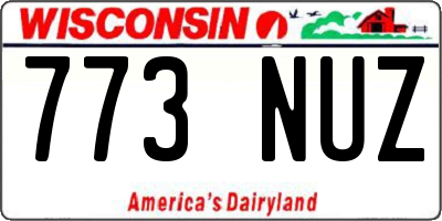 WI license plate 773NUZ