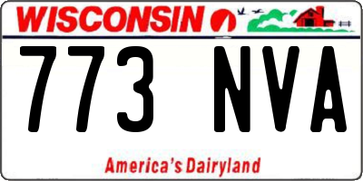 WI license plate 773NVA